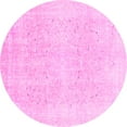 thumbnail image 1 of Ahgly Company Indoor Round Abstract Pink Modern Area Rugs, 4' Round, 1 of 4