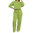 thumbnail image 3 of Riforla Women's Fashion Casual Hoodie Sweatshirt and Long Pants Set 2 Piece Sets Women Outfit Green M, 3 of 8