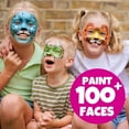 Blue Squid Face Painting Kit for Kids Skin Safe Body Paint with 160