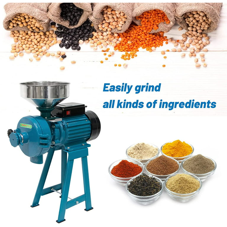 SLSY Electric Grain Mill Wet Dry Mill Grinder 3000W, 110V Commercial Grain  Grinder Machine for Cereals Corn Grain Wheat Feed Mill