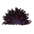 thumbnail image 3 of Tocado de plumas con lentejuelas para disfraz, Halloween, baile y juegos de rol violeta, 3 of 9