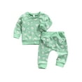 thumbnail image 3 of Kmbangi Baby Sweater + Pants, Flower Pattern Pocket Decoration Clothing, 3 of 7