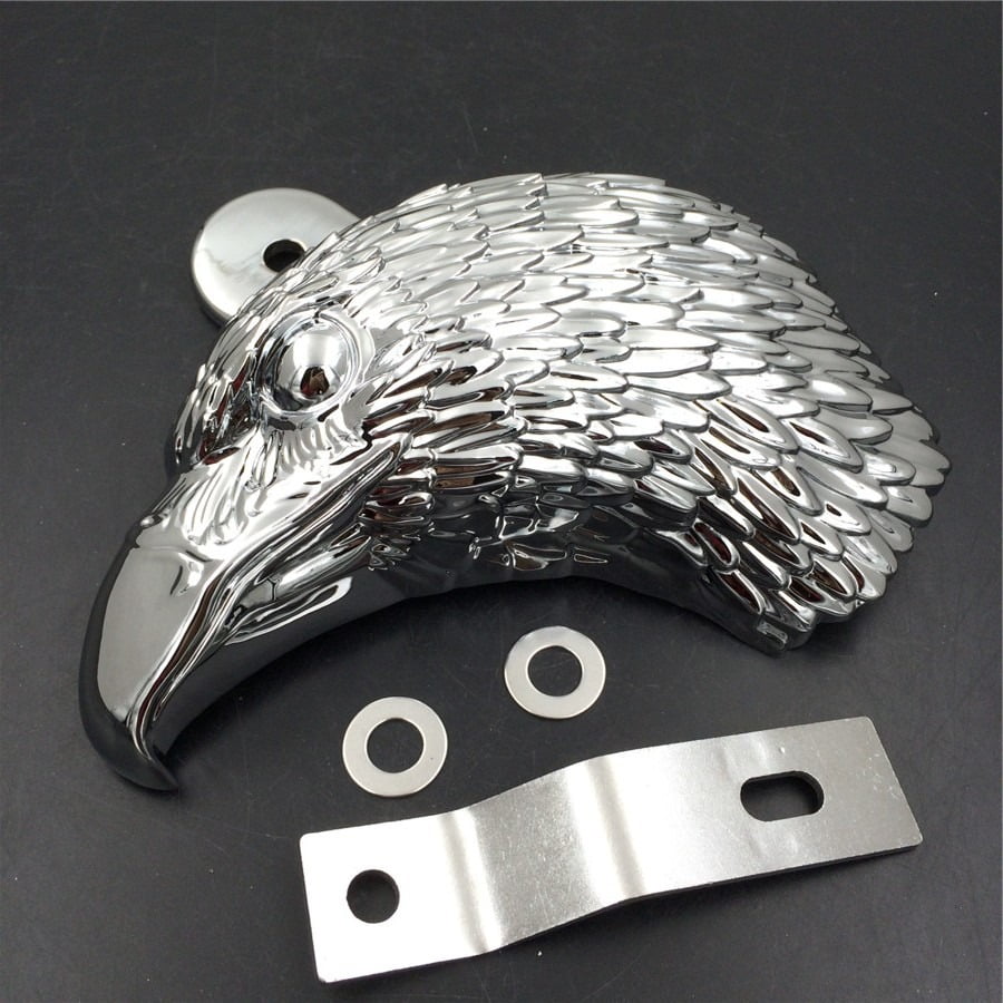 HTTMOTOR Chromed Eagle head horn cover For 1992 and up HarleyDavidson