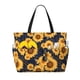 thumbnail image 1 of Fotbe Navy Blue Plaid Sunflower Bolsa de Viaje para Playa - Resistente al Agua, Bolsa Tote de Gran Capacidad y Ligera con 7 Bolsillos para Mujeres y Hombres, 1 of 7