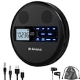 thumbnail image 1 of Reproductor de CD portátil con Bluetooth y transmisor FM para coche, batería recargable 15h, pantalla LCD, anti-saltos, altavoces estéreo, negro, 1 of 6