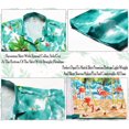 thumbnail image 6 of LA LEELA Button Down Shirt for Women Casual Summer Beach Party Blouse Shirt Hawaiian TShirts Short Sleeve Vacation Shirts Blouses for Women M Sea Flamingo, Autumn Green, 6 of 6