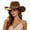Coffee, variant on Sun Hats for Women Beach Western Cowboy Hat with Wide Brim Style Party Winter Autumn Jazz Cap