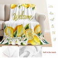 thumbnail image 5 of Yellow Lemons Blanket Soft Cozy Warm Twin Blanket for Bed, Plush Fuzzy Flannel Fleece Blankets for Sofa, Summer Fruits Leaves Pastoral Botanical Throw Blankets for Couch, Gifts for Men, 60"x80", 5 of 9