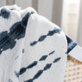 thumbnail image 3 of SAFAVIEH Arya Throw Blanket Beige / Navy, 3 of 5