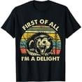 thumbnail image 1 of First Of All I'm A Delight Sarcastic Angry Opossum Possum T-Shirt - As Picture - 4XL, 1 of 2