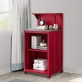 thumbnail image 6 of Benjara Reception Desk with Container Style and 3 Tier Shelves, Red, 6 of 6