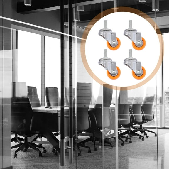 BESTOYARD Casters Industrial Furniture Workbench Hardware Smooth Gliding Orange 4Pcs