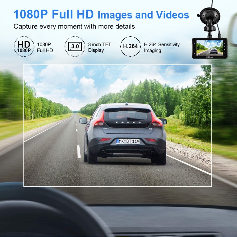 Dash Cam 1080P Full HD 3 Inch Dashboard Camera Car Recorder with