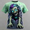 thumbnail image 2 of Halloween Gift for Men Funny Graphic Tee For Casual Holiday Wear With Humorous Seasonal Green S, 2 of 4