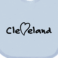 thumbnail image 4 of Inktastic Cleveland Heart Handwriting Black Boys or Girls Baby Bib, 4 of 4