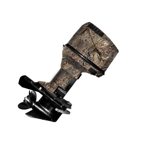 Mossy Oak Graphics 10005-40-DB Duck Blind Camo Boat Motor Wrap Kit - Easy to Install Vinyl Wrap with Matte Finish - 40 HP Or Less Kit