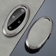 thumbnail image 2 of Key Fob Cover Compatible with Hyundai Kona 2025 2026 Ioniq 9 Grandeur GN7 Elantra Sonata Santa fe Tucson Hybrid Santa Cruz Palisade Solid Metal Car Key Shell, Brown,Grey, 2 of 8