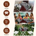 thumbnail image 6 of Christmas Tree Round Tablecloth 55-60 Inch Round Fitted Table Cloth with Elastic Edge, Xmas Tree Snowflake Grey Plaid Waterproof Table Cover Protector for Outdoor Picnic Party Dining, 6 of 6