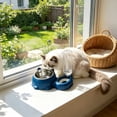 thumbnail image 5 of EGNMCR Cats Bowl Two In One Drinking Water Dog Water Bowl Rice Bowl Pet Bowl Drinking Water Feeding All One Suitable For Dogs And Cats To Live And Drink Water Plastics cat bowl, 5 of 5