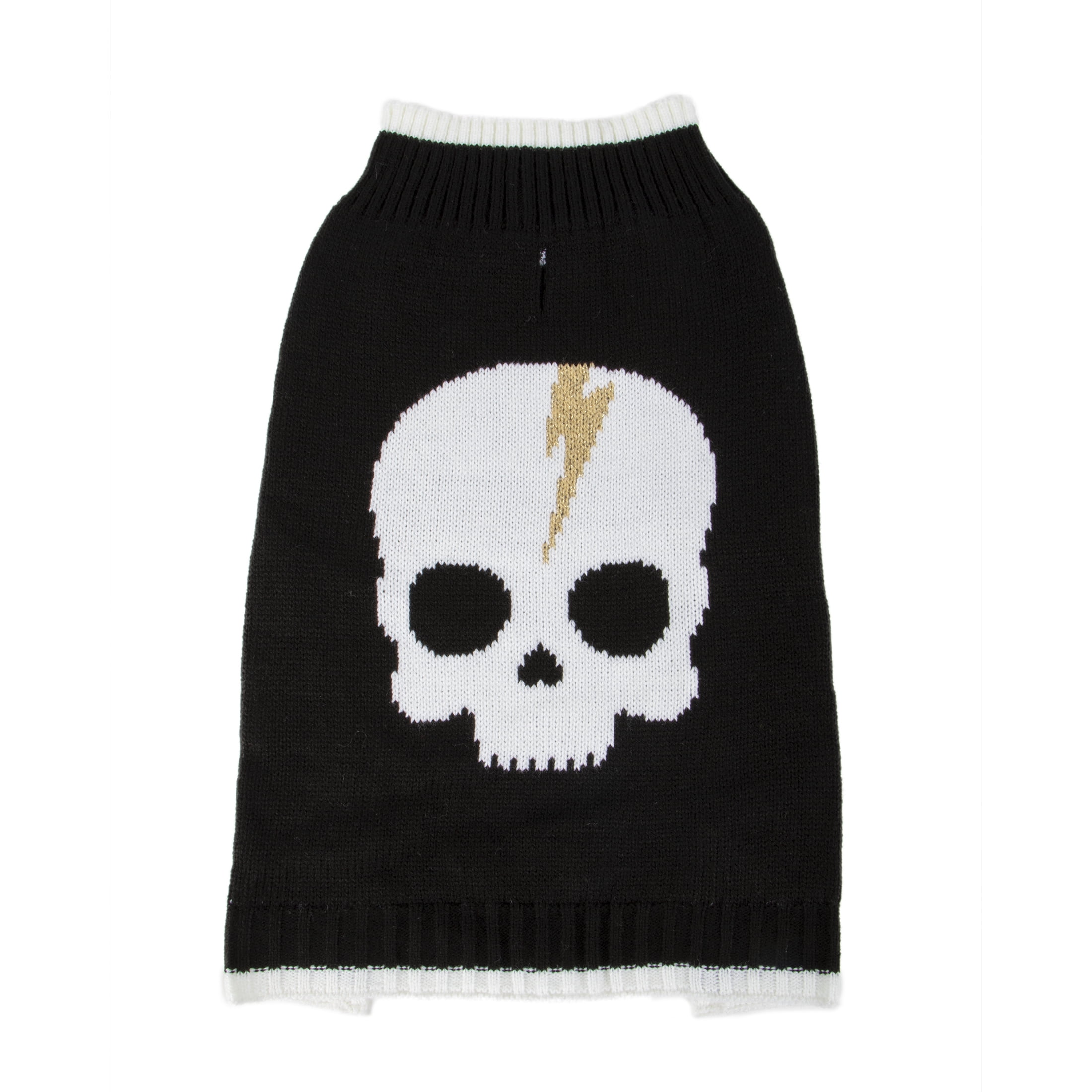 Image showcasing Vibrant Life Halloween Dog Clothes, Skull Halloween Sweater, for Dogs ...
