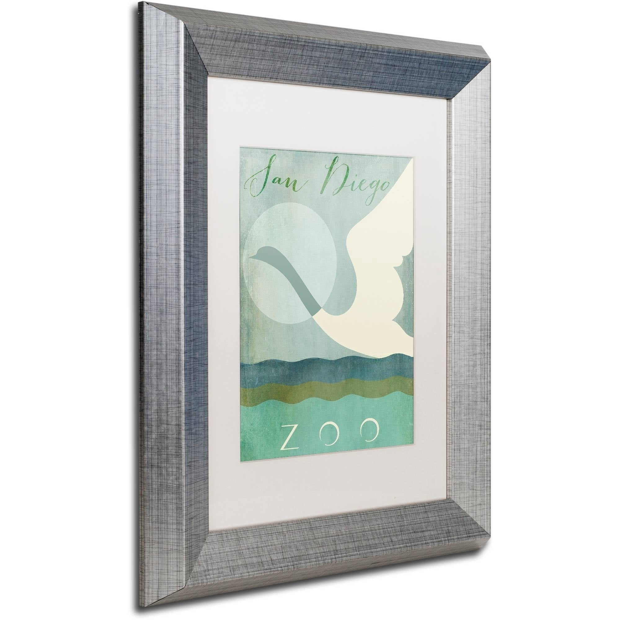 Trademark Fine Art "San Diego Zoo" Canvas Art by Color Bakery White Matte, Silver Frame