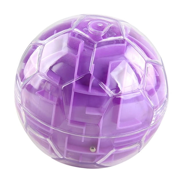 Purple Purple 3D Maze Ball, With Complex Pathways And Beads, Educational Toy For Dexterity And Concentration