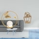 thumbnail image 2 of Estatua de bola de cristal,Estatuas de bolas de cristal para decoración del hogar,escritorio interior,Escultura de bola de cristal Figura de hierro Decoración,Estatua abstracta,Estatua, 2 of 8