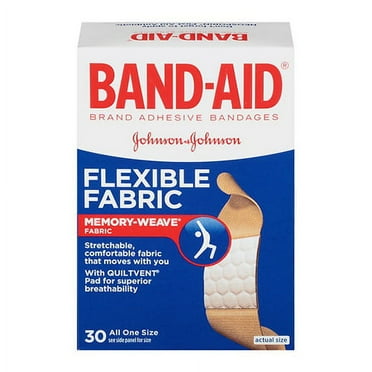Band-Aid Flexible Fabric Adhesive Bandages, 3/4 Inches In Wide 30 Ea, 1 Pack