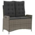 thumbnail image 2 of vidaXL 2 Piece Garden Dining Set with Cushions Grey Poly Rattan, 2 of 5