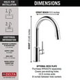 thumbnail image 5 of delta faucet 9159-dst trinsic single handle pull-down kitchen faucet with magnetic docking, chrome, 5 of 12