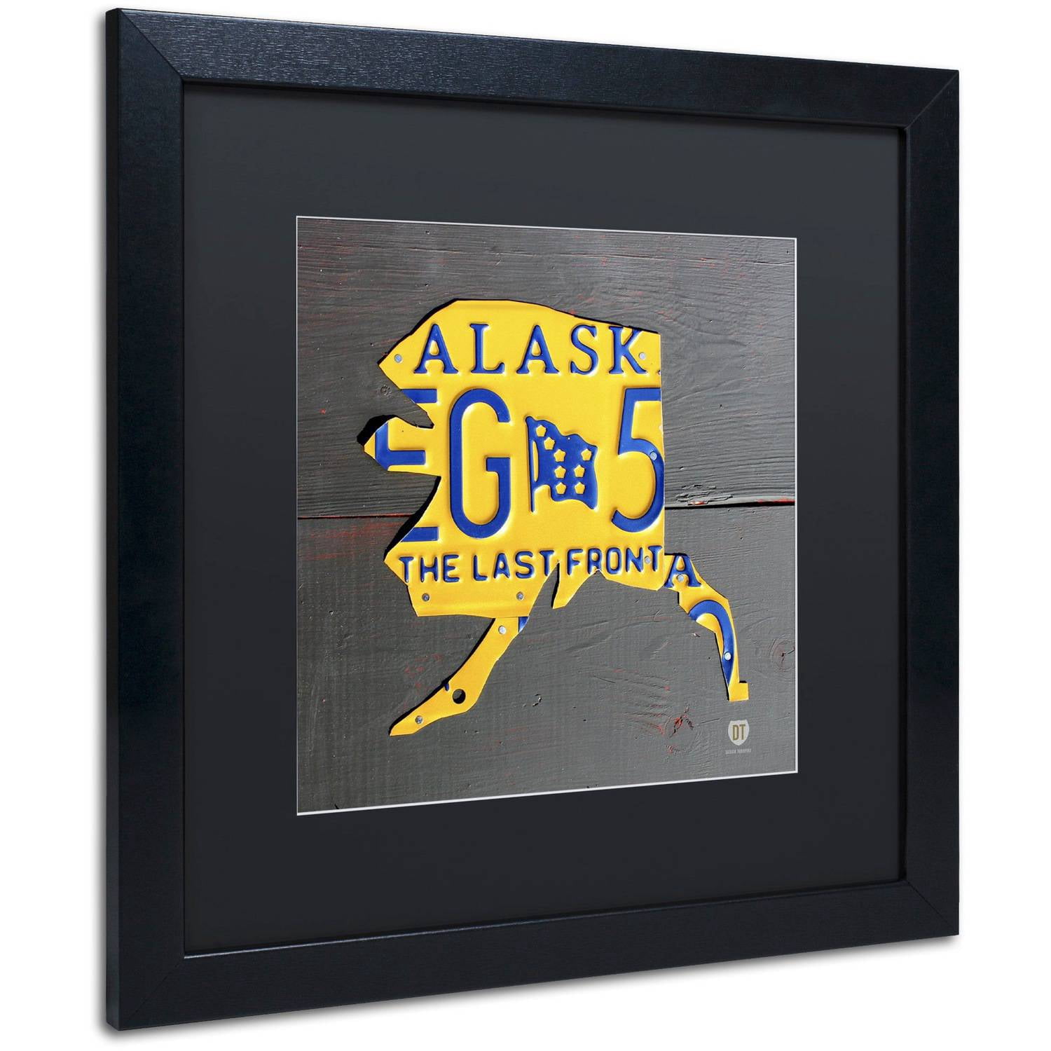 Trademark Fine Art 'Alaska' Canvas Art by Design Turnpike, Black Matte, Black Frame