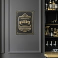 thumbnail image 3 of American Art Decor Barrel Aged Whiskey Embossed Black and Gold Metal Bar Sign 12"x15.875"x.25", 3 of 6