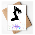 thumbnail image 1 of Hot Long Hair Women Kneel Welcome Back Greeting Cards Envelopes Blank, 1 of 3