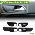 thumbnail image 3 of Cubierta de Tazón de Mango de Puerta Interior para Toyota Land Cruiser 250 2024-2025 Marco de Decoración de Mango de Puerta Interior Fibra de Carbono Negro ABS 4 Pcs, 3 of 6