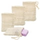 thumbnail image 1 of 4x sisal soap bag natural soap net soap bag soap sponge 14cm x 9cm, 1 of 5