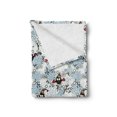 thumbnail image 2 of Owls Soft Flannel Fleece Throw Blanket, Wintertime Pattern with Characters and Snow Flowers Stars Doodle Style Xmas Theme, Cozy Plush for Indoor and Outdoor Use, 70" x 90", Multicolor, by Ambesonne, 2 of 5