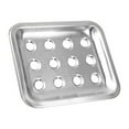 thumbnail image 5 of Stainless Steel Soap Dish Tray Double Layer Soap Box Holder Drainer for Shower Bathroom Kitchen (Square Shape with Dot Design), 5 of 6