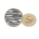 thumbnail image 1 of Broche de Oro Metálico Circular Unbranded Grabado en Madera, 1 of 3