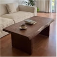 thumbnail image 1 of Modern Solid Wood Coffee Table, Handmade Rustic Live Edge Center Table for Living Room & Home Office, Farmhouse Style, Elegant Durable Design, 1 of 5