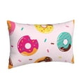 thumbnail image 2 of Naloa Donut Pillowcase, Throw Pillowcase, Wrinkle-Free, Stain-Resistant with Hidden Zipper for Bedroom Sofa - 16"x24", 2 of 9
