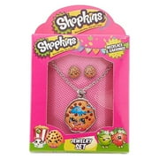 Silvertone Kooky Cookie Necklace and Earrings Set
