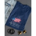thumbnail image 3 of 4Th Of July Flag And Confetti Shaped T-Shirt Women -Image by Shutterstock, Female XX-Large, 3 of 4