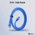 thumbnail image 2 of GearIT Pre-Terminated Cat 6 Ethernet Cables for Home & Office Network, Blue 3-ft 100 Pack, 2 of 8