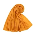 thumbnail image 2 of Solid Color Hijab Scarf for Women Head Wrap Long Turban Muslim Head Scarves Wraps, Women's Hijab Head Scarf Lightweight, Ideal for Home/Office/Mosque/Madrassa/Umrah/Hajj/Ramadan/Eid Gold One Size, 2 of 4