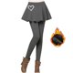 thumbnail image 1 of Gibobby Leggings gluteos deportivo Mallas culottes felpa para mujer, ropa interior informal navideña, botas, pantalones térmicos falsos dos piezas（Gris， XXL), 1 of 5