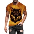 thumbnail image 2 of ICHUANYI Clearance Men Short-Sleeved Printed Color Buttons Fashion Cardigan Casual T-Shirt Tops(Yellow, XXXXL) Ichuanyi Ichuanyi, 2 of 4