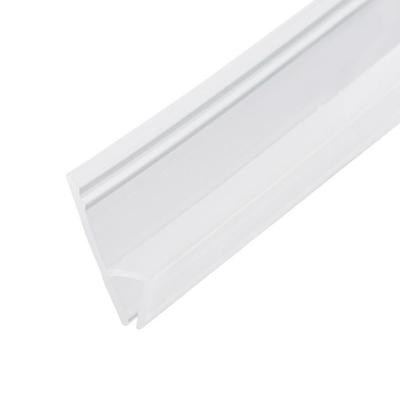 Frameless Glass Shower Door Sweep - Door Bottom Side Seal Strip h-Type with 3/4"(20mm) Drip Rail - 1/4"(6mm) x 118"