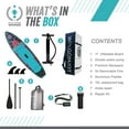 thumbnail image 3 of WINGOMART 11FT x 33" Super Wide Inflatable Stand Up Paddle Board, Ultra Stable Wide SUP Up to 2 people/375LB Fully equipped w/ Premium SUP Accessories - Turquoise Celestial, 3 of 4