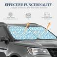 thumbnail image 4 of Xecao Blue Popcorn for Foldable Car Sun Shades (2-Pack) offer sun protection with an easy-fold design for convenient windshield shading., 4 of 7