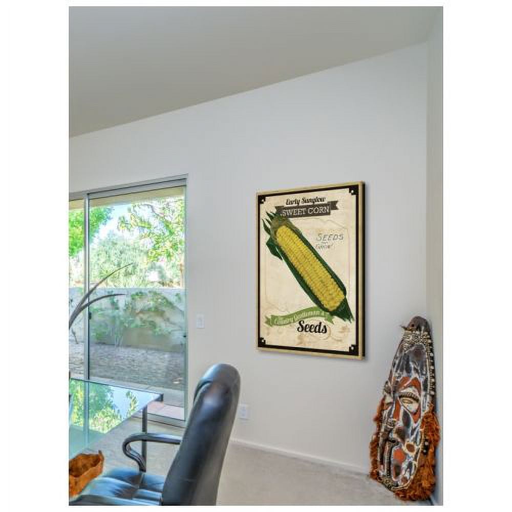 "Seed Packet Corn" Painting Print on Wrapped Canvas